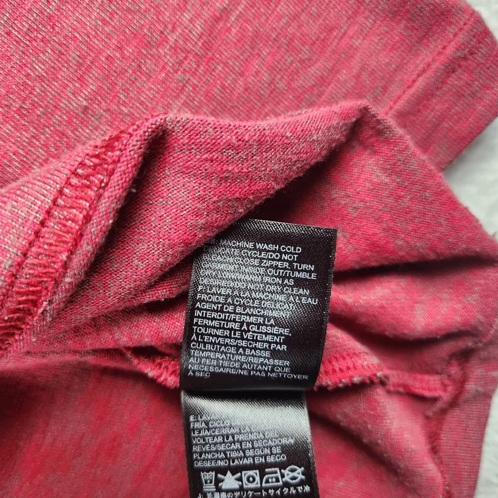 The North Face Shirt Men' Red Heather Long Sleeve Pullover Size L Large